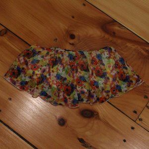 Paper Tee Floral Print Cropped Tube Top